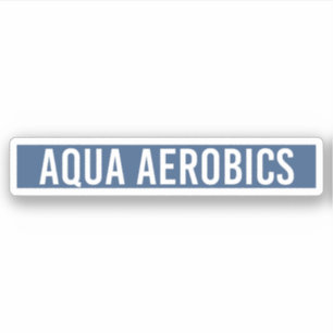 Sticker Aqua Aerobics Minimalist Water Aerobics Cadeau