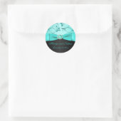 Sticker Aqua et Black Floral (Sac)