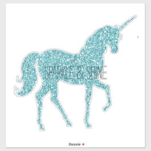Sticker Aqua Glitzy Parties scintillant Glam Sparkle Unico (Feuille)