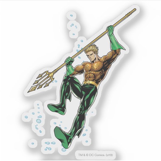 Sticker Aquaman avec Spear (Devant)