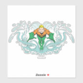 Sticker Aquaman Déjeuner en avant (Feuille)
