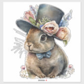 Sticker Aquarelle adorable Rabbit (Feuille)
