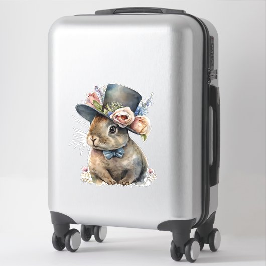 Sticker Aquarelle adorable Rabbit (Sur valise)