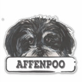 Sticker Aquarelle Affenpoo (Devant)