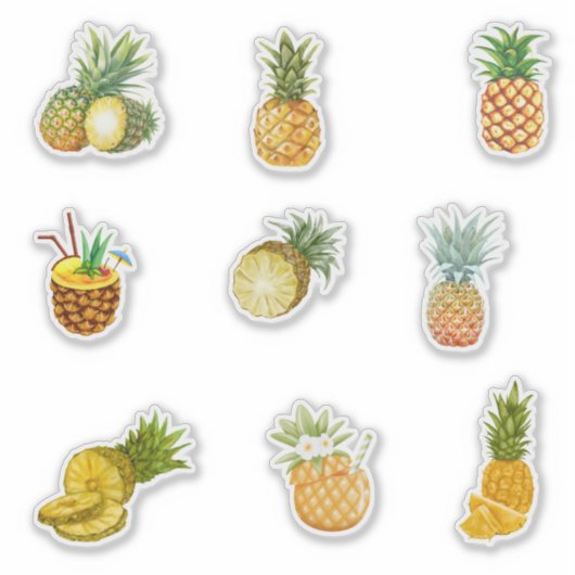 Sticker Aquarelle Ananas (Devant)