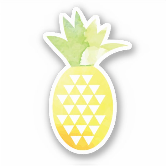 Sticker Aquarelle Ananas tropical (Devant)
