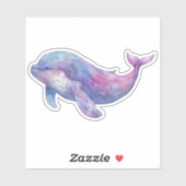 Sticker Aquarelle Béluga (Feuille)