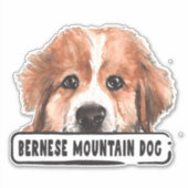Sticker Aquarelle Bernese Mountain Dog (Devant)