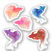 Sticker Aquarelle Betta Fish (Devant)