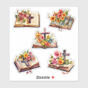 Sticker Aquarelle Bibles florales
