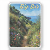 Sticker Aquarelle Big Sur California (Devant)