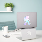 Sticker Aquarelle Bigfoot (Ordinateur portable sur le bureau)