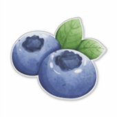 Sticker Aquarelle Blueberry (Devant)