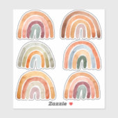 Sticker Aquarelle Boho Rainbow Collection (Feuille)