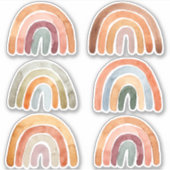 Sticker Aquarelle Boho Rainbow Collection (Devant)