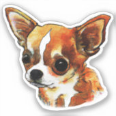 Sticker Aquarelle Chihuahua (Recto)