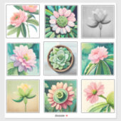 Sticker Aquarelle Chrysopsis fleurs Scrapbook (Feuille)