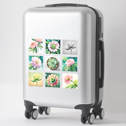 Sticker Aquarelle Chrysopsis fleurs Scrapbook (Sur valise)
