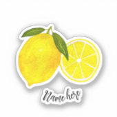Sticker Aquarelle Citrons jaunes (Recto)