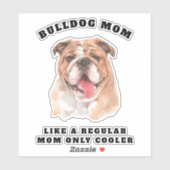 Sticker Aquarelle | Cool Bulldog Maman/Papa (Feuille)