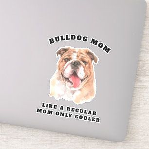 Sticker Aquarelle   Cool Bulldog Maman/Papa