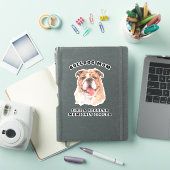 Sticker Aquarelle | Cool Bulldog Maman/Papa (Couverture iPad)