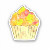 Sticker Aquarelle Cupcake Peinture (Recto)