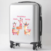 Sticker Aquarelle Cute Lama Cinco de Mayo (Sur valise)