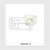 Sticker Aquarelle Daisy - ID bagage (Feuille)
