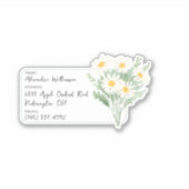 Sticker Aquarelle Daisy - ID bagage (Devant)