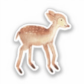Sticker Aquarelle de bois de cerf (Recto)