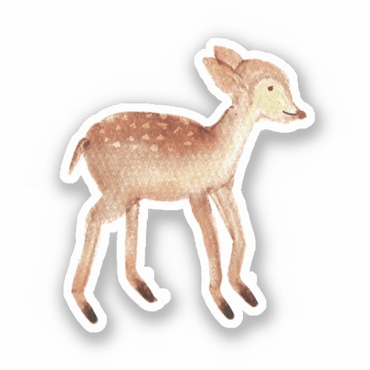 Sticker Aquarelle de bois de cerf (Recto)