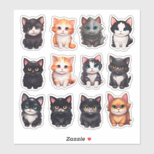 Sticker Aquarelle de chat de la papeterie