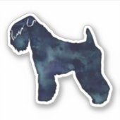 Sticker Aquarelle de chien de Terrier roux (Devant)