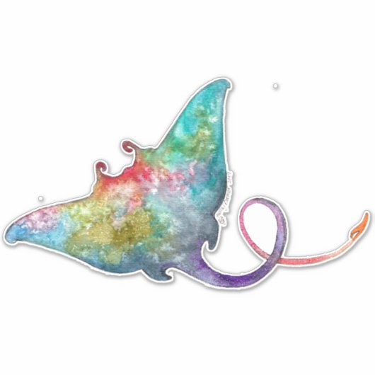 Sticker Aquarelle de couleur (Devant)