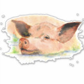 Sticker Aquarelle de ferme Pièce d'art animal (Devant)