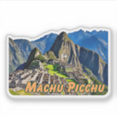 Sticker Aquarelle de Machu Picchu Pérou (Devant)