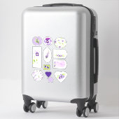 Sticker Aquarelle de papier à capuchon et bleuets (Sur valise)