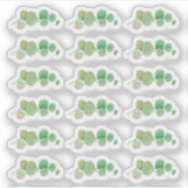 Sticker Aquarelle de verdure botanique Eucalyptus feuille (Devant)