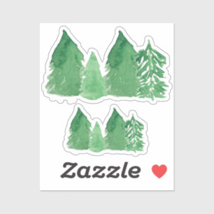 Sticker Aquarelle des pins sylvestres