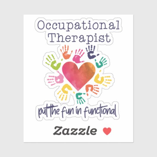 Sticker Aquarelle ergothérapeute Le plaisir (Feuille)