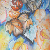 Sticker Aquarelle - Feuilles d'automne (Devant)