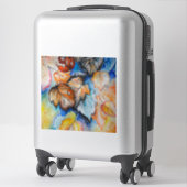 Sticker Aquarelle - Feuilles d'automne (Sur valise)