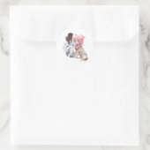 Sticker Aquarelle Fille Et Chien (Sac)