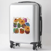 Sticker Aquarelle Fleurs et rochers Joli (Sur valise)