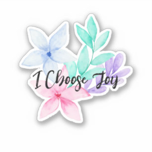 Sticker Aquarelle Floral I Choose Joy Sayes