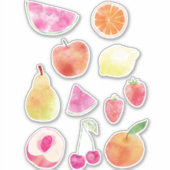 Sticker Aquarelle Fruit délicieux (Devant)