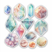 Sticker Aquarelle Gemstones Vinyl (Devant)
