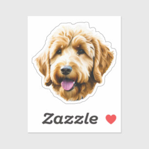 Sticker Aquarelle Goldendoodle