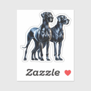 Sticker Aquarelle Great Danes